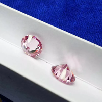 Высококачественный розовый Свободный Муассанит 1ct блестящие синтетические бриллианты 6,5 мм круглый натуральный драгоценный камень