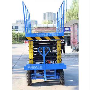 Plataforma Elevadora Móvil de Tijera Hidráulica Pequeña, Autopropulsada, con Batería, para Trabajos Aéreos - Product Image 3