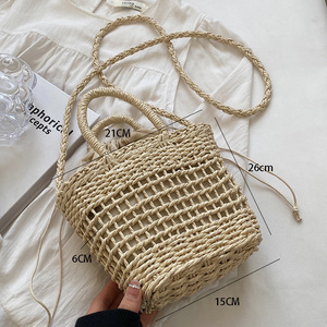 Nuevo Bolso de Playa de Paja Tejida a Mano para Mujer, Venta al por Mayor, Bolso de Paja con Diseño de Margarita, Estilo Vintage, Diseño de Girasol - Product Image 6