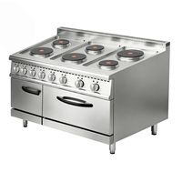 Cuisinière électrique commerciale haute performance avec 6 brûleurs ronds et four de grande capacité, équipement de restauration