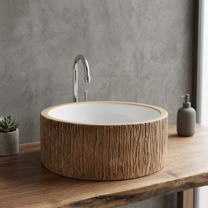 Lavabo de salle de bain de luxe carré avec finition dorée, design moderne pour villa et hôtel - Product Image 4