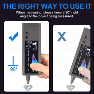 Профессиональный ручной инструмент для испытания ювелирных изделий из муассанита, высокоточный Алмазный тестер 2 в 1 с индикатором алмазного камня - Product Image 3