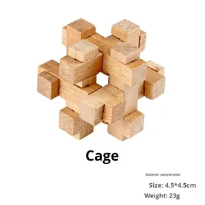 Jouet éducatif en bois pour enfants très vendu, blocs de verrouillage, <span class=keywords><strong>7</strong></span> pièces, mini cubes de verrouillage pour les enfants de 5 à <span class=keywords><strong>7</strong></span> ans - Product Image 6