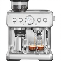 Mesin Espresso Semi-Otomatis dengan Penggiling, Boiler Stainless Steel, Tekanan 15 Bar, Dua Tingkat (Husngian & Komersial) untuk Cappuccino