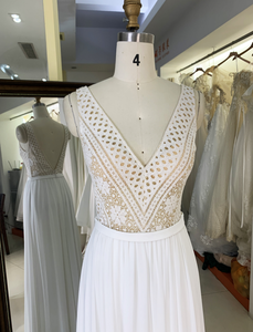 Abito <span class=keywords><strong>da</strong></span> <span class=keywords><strong>sposa</strong></span> in Chiffon di pizzo Curvy elegante per le <span class=keywords><strong>donne</strong></span> delle signore - Product Image 2