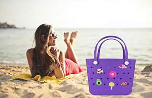 Charmes pour Bogg sac accessoires plage Baseball breloques mignon PVC caoutchouc sac de plage breloques décoration pour sacs à main Bogg sacs fourre-tout - Product Image 3