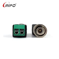 Adaptador de Conector BNC de 2 Pines RIPO para CCTV - Conector de Barril con Terminal de Tornillo Macho/Hembra, Accesorio de Vigilancia para Cámaras de Seguridad