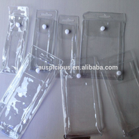Sac en plastique transparent en PVC avec bouton-pression Sac à fermeture éclair en PVC Petit sac en plastique Machine à fabriquer des sacs en plastique