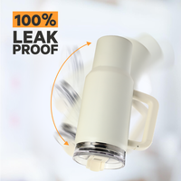 Gobelet isotherme personnalisé Everich en acier inoxydable à double paroi, tasse à café par sublimation avec couvercle et paille