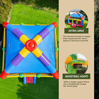 Grand château gonflable d'extérieur pour enfants, jeu de fête, maison de rebond colorée en PVC avec souffleur d'air pour location commerciale