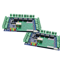 Sistema de Panel de Control de Acceso de Red TCP/IP Wiegand de 26 Puertos, Simple, Doble o Cuádruple, Material ABS, Cerradura Magnética Negra, Lector de Tarjetas Metálico