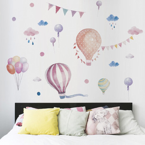 Bonito adhesivo de pared con forma de globo aerostático para habitaciones infantiles, calcomanía de PVC de 30x90cm ZY890P - Product Image 4