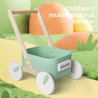 Jouet de caddie en forme de dessin animé pour enfants en bois Walker pour enfants Early Walking