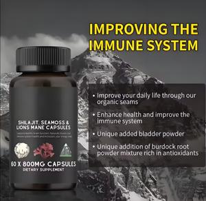 Oem תוספת ashwagandha ו shilajit כמוסת אריות שילאג 'ט ים כמוסות ים ים המלח