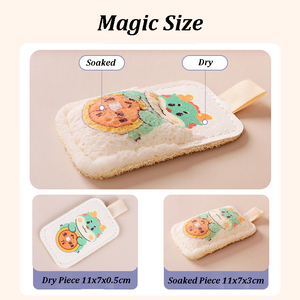 Woxin nén Cellulose tự nhiên Pad <span class=keywords><strong>2025</strong></span> sinh thái thân thiện món ăn sản phẩm làm sạch nhà bếp miếng bọt biển - Product Image 2