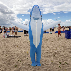 Unisex divertente blu completo corpo gonfiabile squalo mascotte <span class=keywords><strong>Costume</strong></span> <span class=keywords><strong>per</strong></span> bambini Cosplay di Halloween - Product Image 2