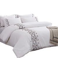 Ensemble de literie de luxe 100 % coton pour hôtel, couvre-lit, drap, vente en gros, personnalisé