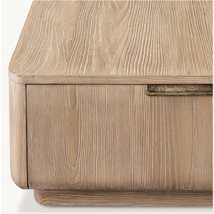 Villa-Grade Oak Veneers <strong>Crafted</strong> Sturdy Living Room Coffee <strong>Table</strong> <strong>With</strong> <strong>Storage</strong> Drawers - Product Image 4