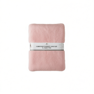 Manta de Felpa Everest King Size, Color Rosa Dulce, Reversible, para Todas las Temporadas - Product Image 1