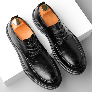 Zapatos de Cuero Casuales de Negocios para Hombre, Zapatos Formales de Cuero Suave con Suela Gruesa, Zapatos de Conducir a la Moda para Jóvenes de 18 a 40 Años - Product Image 3