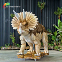 Triceratops animatronique de simulation pour usage intérieur/extérieur - Construction en acier et métal