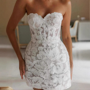 <span class=keywords><strong>Abiti</strong></span> <span class=keywords><strong>da</strong></span> <span class=keywords><strong>Sposa</strong></span> Corti Sexy in Pizzo Glitterato con Perline Scollatura a Cuore <span class=keywords><strong>Mini</strong></span> <span class=keywords><strong>Abiti</strong></span> <span class=keywords><strong>da</strong></span> <span class=keywords><strong>Sposa</strong></span> Luccicanti per Eventi Formali e Feste - Product Image 4