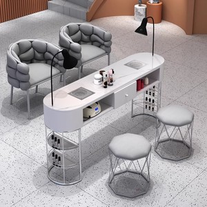 Wholesale Manicure <b>Table</b> White with Chairs Simple <b>Nail</b> Shpp Manucure <b>Table</b> for Sale - Product Image 2