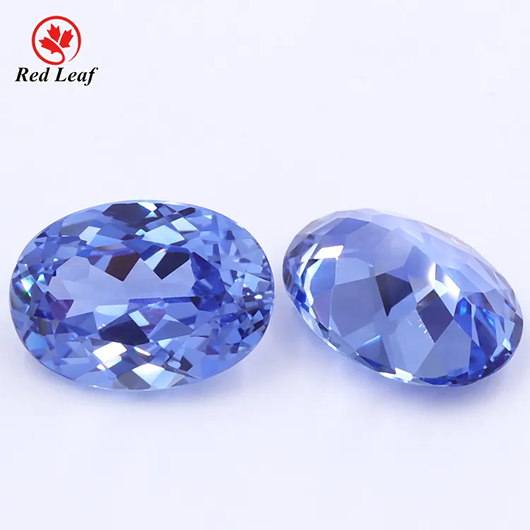 Redleaf Jewelry GRC Сертифицированный синий драгоценный камень овальной формы синтетический камень цена за карат лабораторный Выращенный сапфир