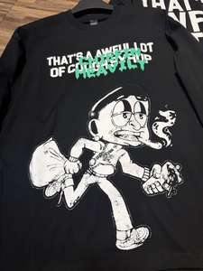 <b>Top</b> Quality Heavyweight 100% Cotton THAT'S A AWFUL LOT OF COUGH SYRUP High Street Trendy Brand Loose <b>Long</b> <b>Sleeve</b> Hoodie for Men - Product Image 4