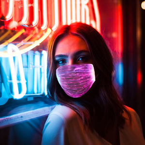 Kanlong fiesta resplandor en el oscuro máscara mascarada luminosa rensable USB de fibra óptica <span class=keywords><strong>cara</strong></span> máscara con luz <span class=keywords><strong>led</strong></span> - Product Image 4