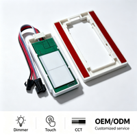 Interrupteur tactile 12V 60W à deux touches, dimmable, pour bande lumineuse LED de miroir de salle de bain et contrôle du dégivreur