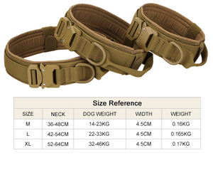 Pelindung Plus gesper logam tugas berat dapat diatur kerah nilon dengan pegangan kontrol taktis kerah anjing perlengkapan berburu lainnya - Product Image 5