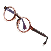 Lunettes anti-lumière bleue TR CP rondes pour femmes et hommes, lunettes optiques tendance