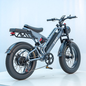 Bicicletas Eléctricas con Cuadro de Acero al Carbono, Motor en el Buje Trasero, Ruedas de 20 Pulgadas, Neumáticos Grandes, 48V, Alcance de 55-65 km - Product Image 3