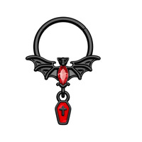Bague chauve-souris acier inoxydable Halloween nombril anneau de poitrine oreille industrielle clou Piercing bijoux sourcil oreille os ongles bijoux