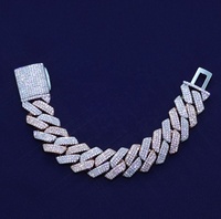 Chaîne cubaine en or 10K/14K/18K |   Diamant de laboratoire entièrement pavé, design à double rangée |   Bijoux Hip Hop certifiés IGI