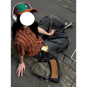 <span class=keywords><strong>Jean</strong></span> noir vintage <span class=keywords><strong>taille</strong></span> haute pour femme, coupe droite, style cargo, décontracté, <span class=keywords><strong>grande</strong></span> <span class=keywords><strong>taille</strong></span>, jambe large, denim ample, pantalon baggy Y2K, été 2026 - Product Image 5