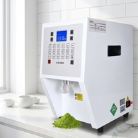MOSEENER Distributeur Quantitatif de Poudre de Matcha, Machine Électrique de Dosage de Fructose pour Fruits, pour Salon de Thé, Acier Inoxydable 304, 3.5L