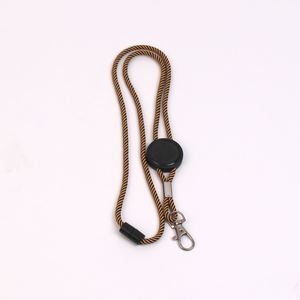 Cordón Redondo Trenzado de Poliéster Más Vendido, Correa Ajustable para Teléfono/Identificación con Logotipo Personalizado y Cierre Metálico - Product Image 1