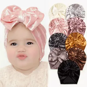 High Quality Pleuche Headband Baby headwear Bows Kids Turban Baby Hair Accessories
