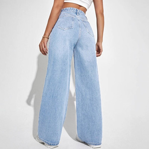 2025 nouveau jean ample à jambe droite pour femmes respirant transfrontalier européen américain <span class=keywords><strong>pantalon</strong></span> taille usine vente directe pour <span class=keywords><strong>Amazon</strong></span> - Product Image 2
