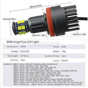 2x 120W H8 LED Angel Eyes Feux antibrouillard Anneau Halo Phare Canbus pour BMW E60 E61 E63 X5 E70 X6 E71 E90 E91 E92 E93 M3 E89 E82 E87 - Product Image 5