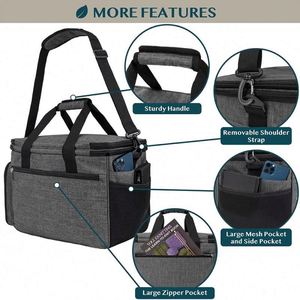 Échantillon gratuit : Sac de rangement personnalisé pour fils à tricoter avec couvercle et séparateur intérieur pour aiguilles à tricoter circulaires et droites - Product Image 3