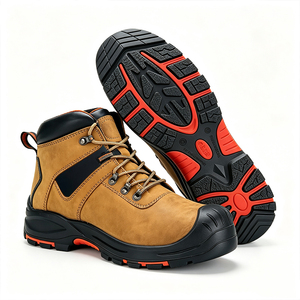 Bottes de sécurité tactiques en cuir DSF53, marron, résistantes aux chocs, avec embout en acier, pour toutes les saisons - Product Image 4