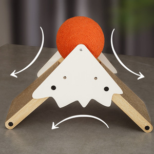 Bestseller di fabbrica Snow Mountain Cat Scratching Solid wood Sisal Ball Interactive Cat Scratcher Sisal Post Cute - Product Image 2