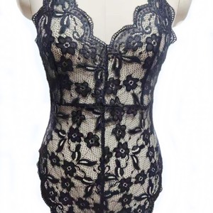 Lace <b>Bodysuit</b> Women Plus Size Sexy Black Stretch Lingerie Nightclub Wear - Product Image 5