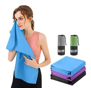 Best selling China Manufactured Super Micro Fiber Microfiber Gym Beach suede Towel For Travel Sports Toallas 70 x 140