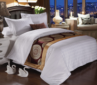 Parure de lit 100 % coton avec housse de couette et drap de lit en percale de luxe européen