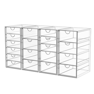 Rõ ràng cao <span class=keywords><strong>Acrylic</strong></span> lưu trữ ngăn kéo Stackable Vanity Organizer cho phòng tắm và nhà bếp tổ chức nhà đựng thức ăn khuôn - Product Image 2
