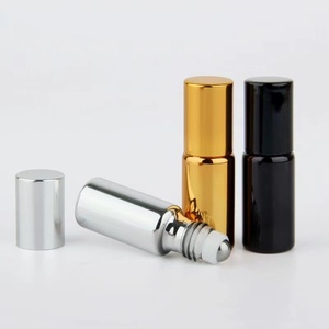 5ml 10ml Gold Silver Black Plating Glass Roll on Bottles 10 ml Cosmetic Rolling On Bottles <b>Roller</b> Bottle for Essential Oil - Product Image 6
